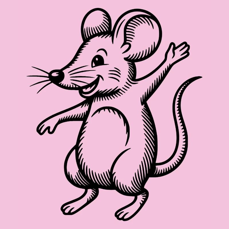 Mouse Dancing Jumping Laughing Jumping Waving Celebrating