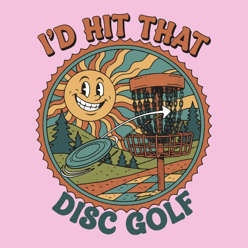 Id Hit That Disc Golf Funny Disc Golfer Flying