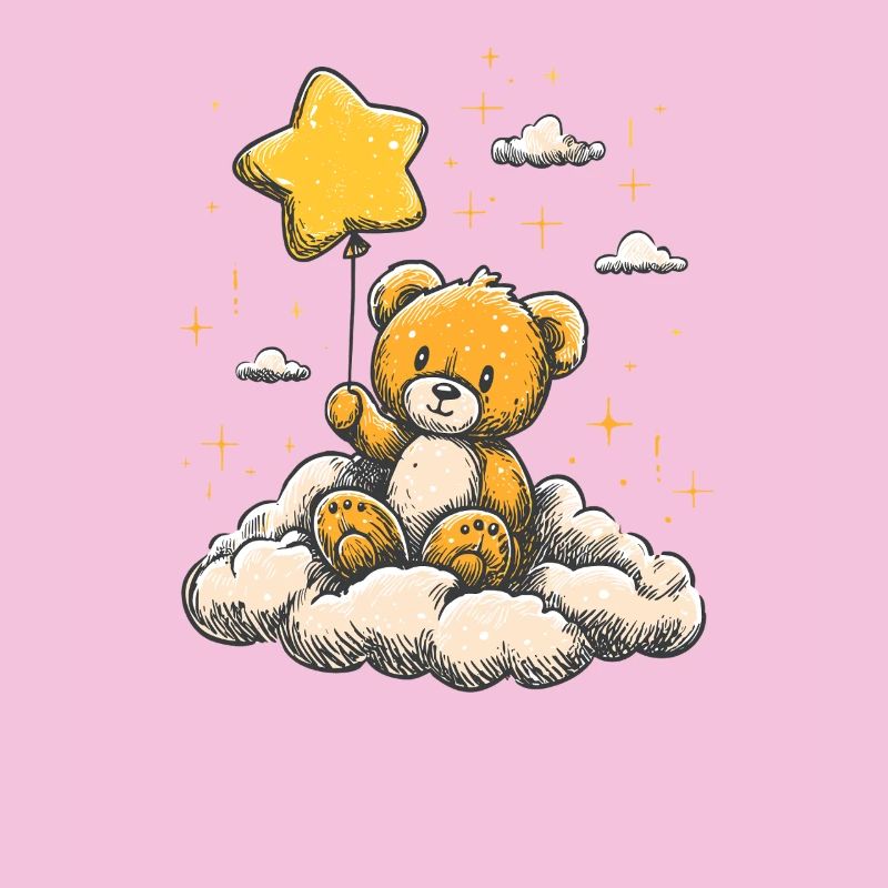 Kuschelteddy mit Sternenballon