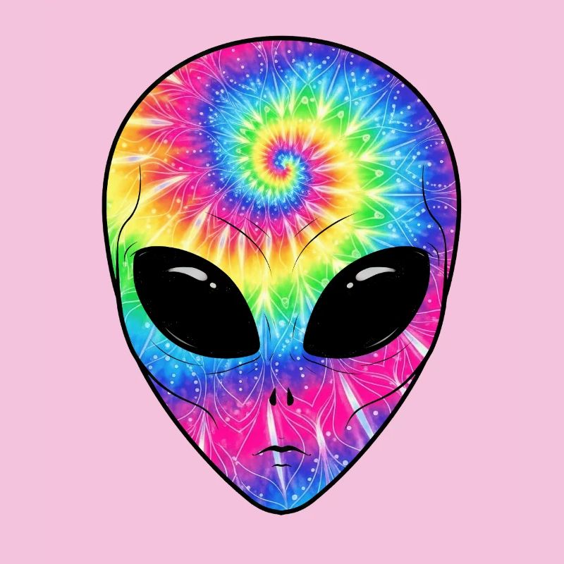 Visage d’extraterrestre TieDye Psychédélique