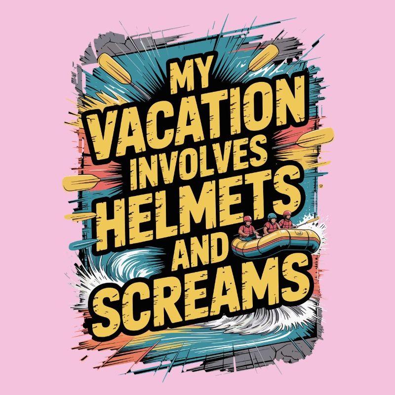 My holiday includes helmets and screams adventure