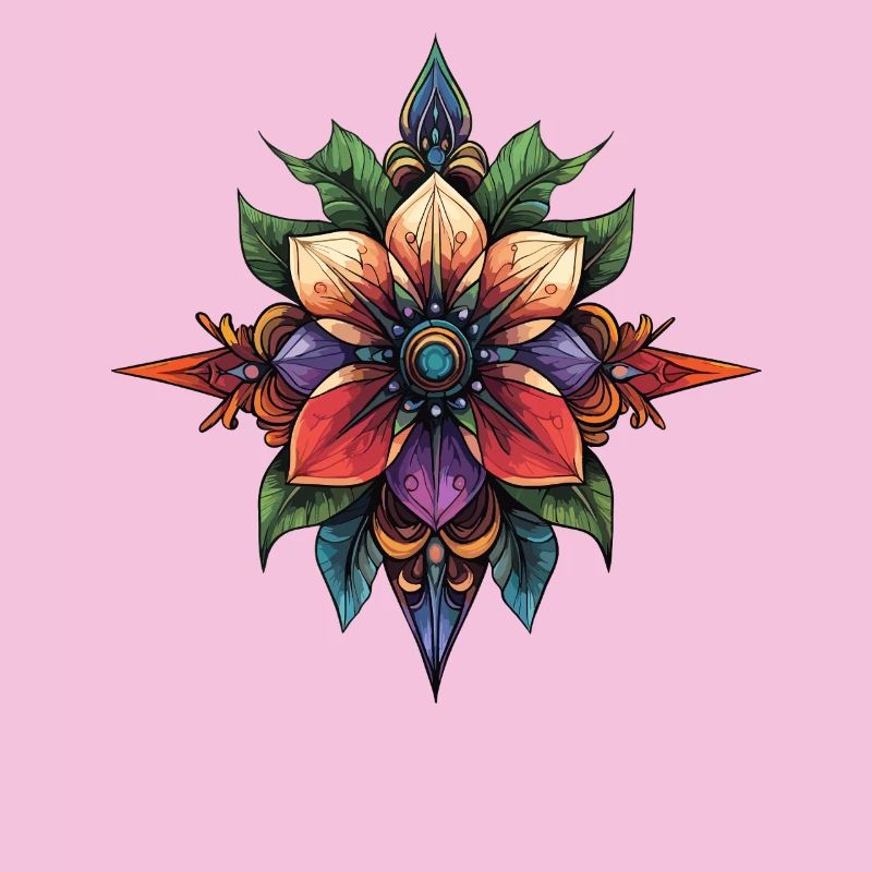 Mandala de l’Étoile de Fleurs
