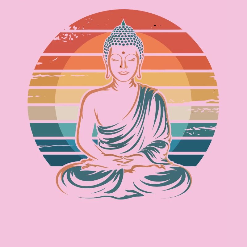 Buddha Sunset Retro