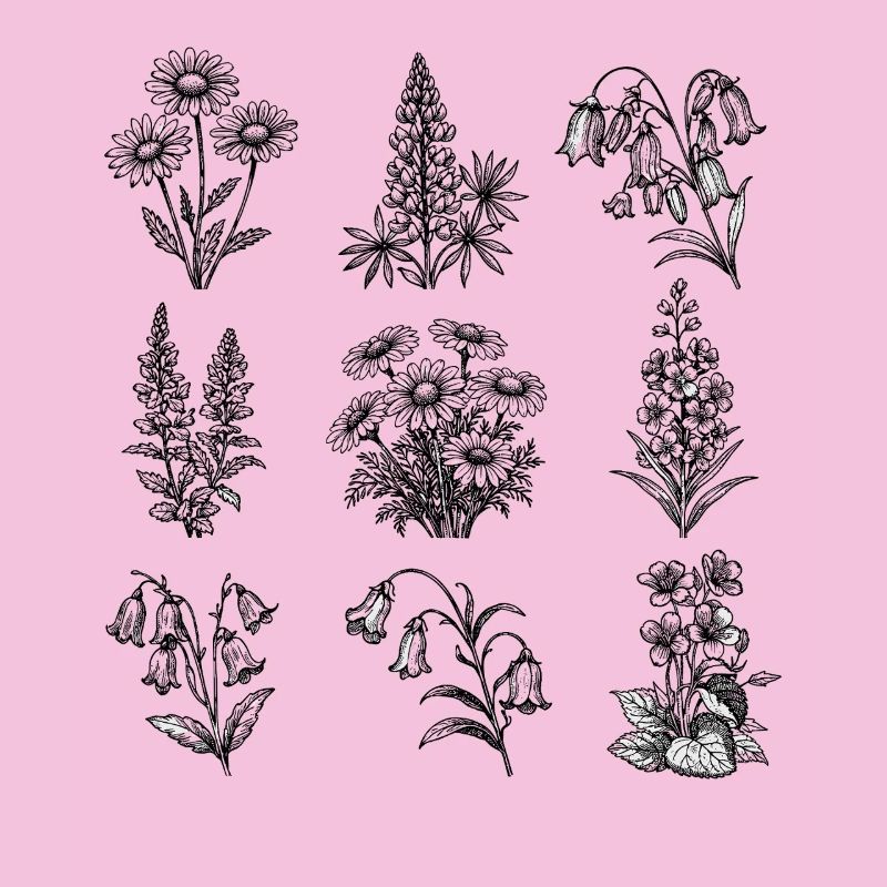 Nachtblüten-Botanik Muster