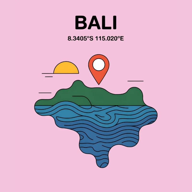 Bali Indonesia Coordinate