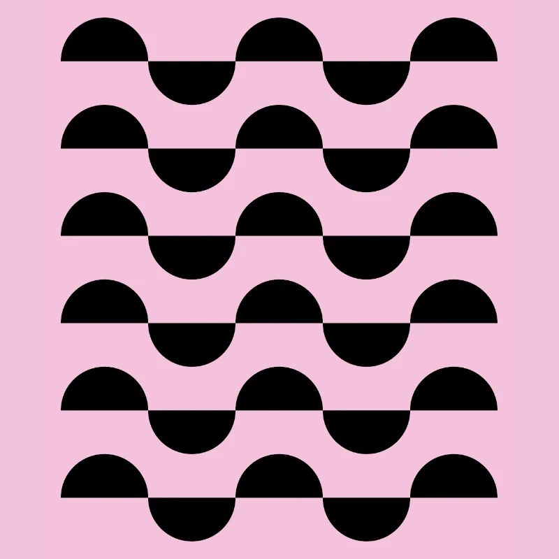 geometric wavy circles pattern design