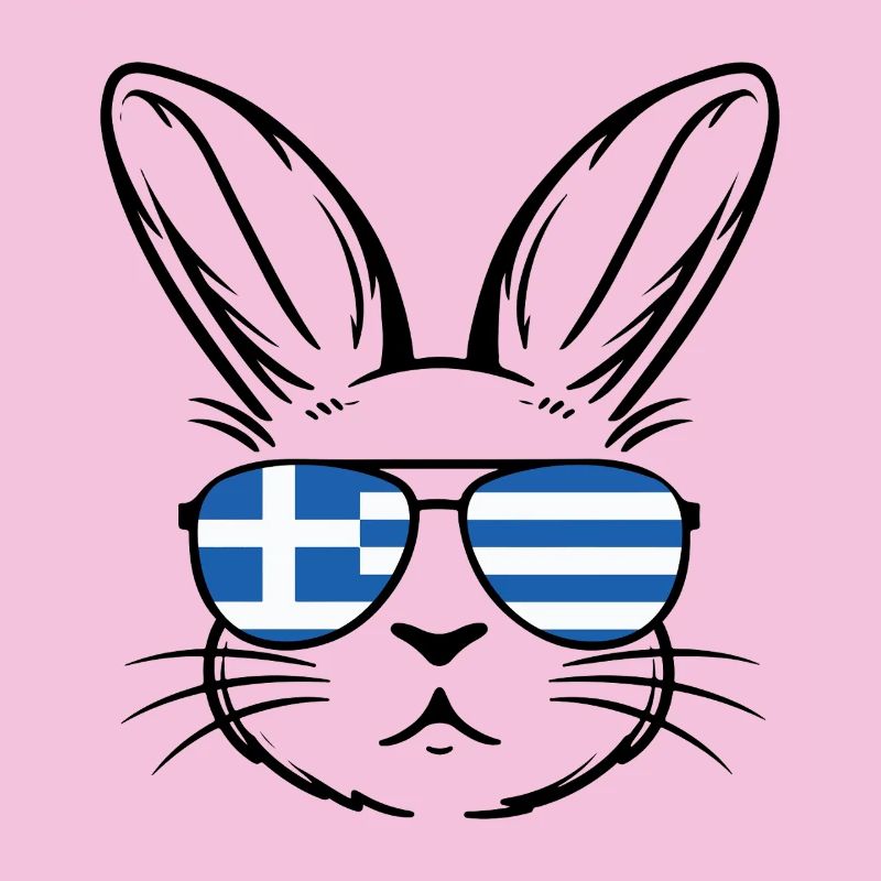 Greek Easter Greek Flag Easter Bunny