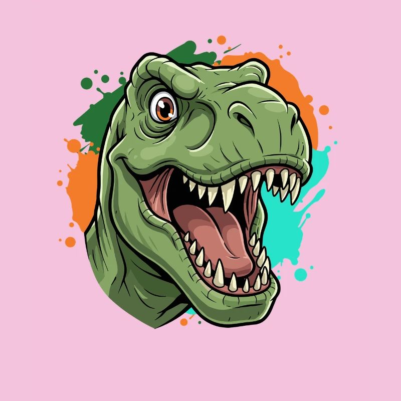 Impression néon T-Rex Paint Splash