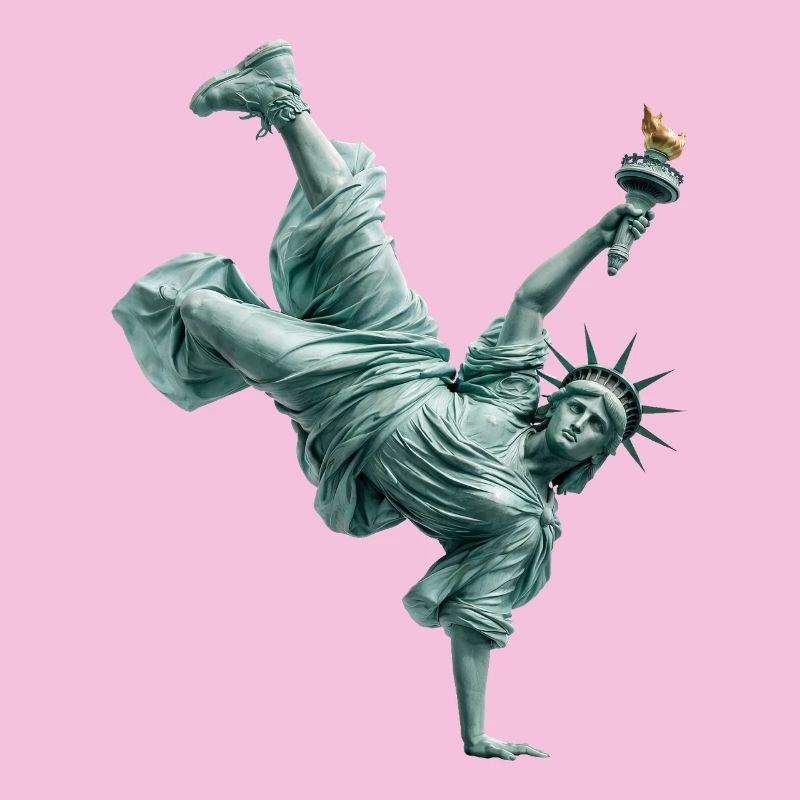 Freiheitsstatue Breakdancing