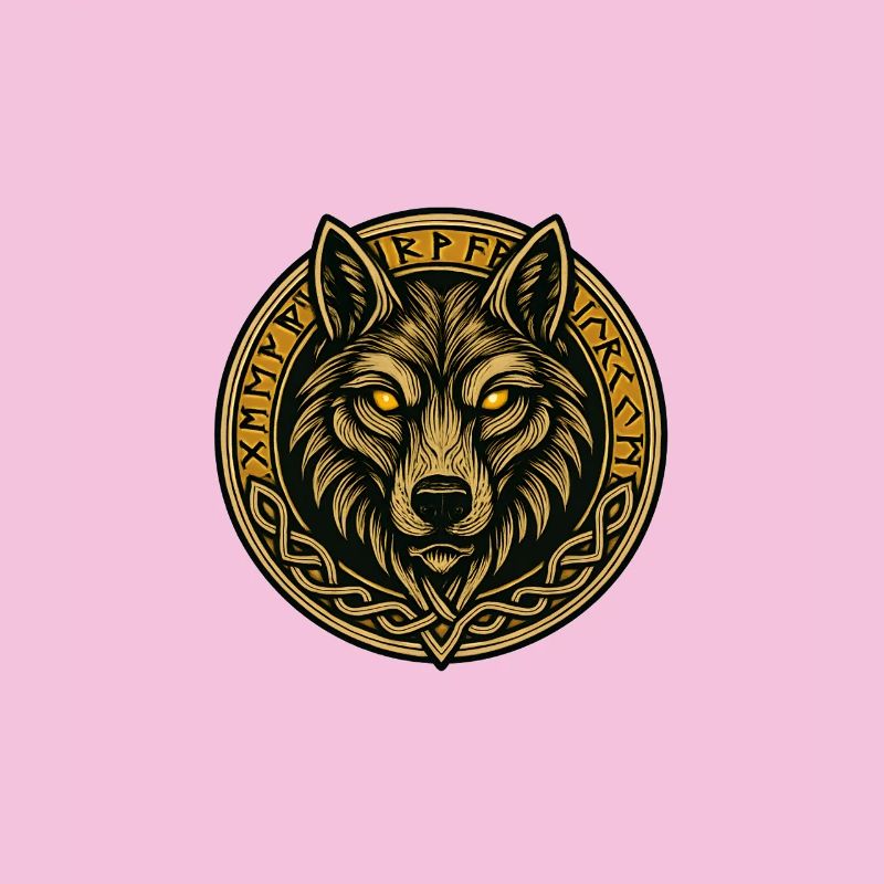 Wolfsmedaillon mit Runenring