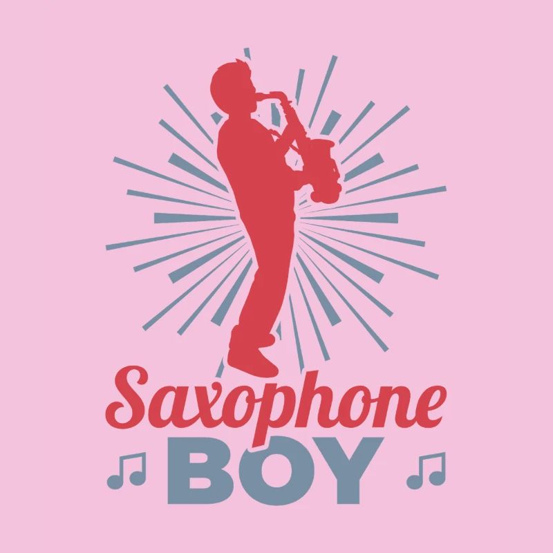 Boy playing saxophone