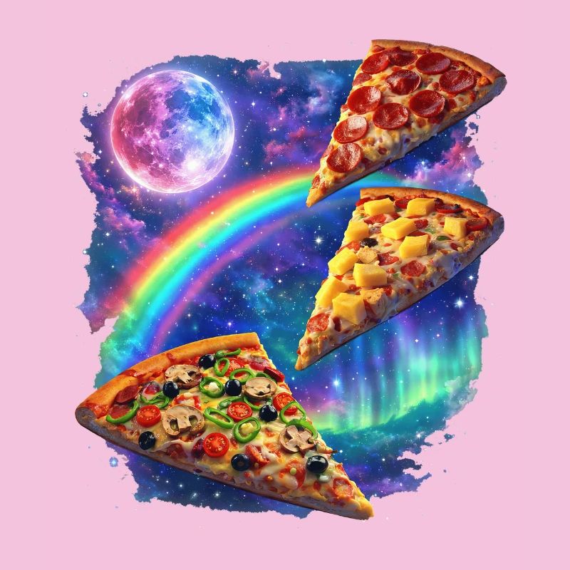 Kosmische Regenbogenpizza All