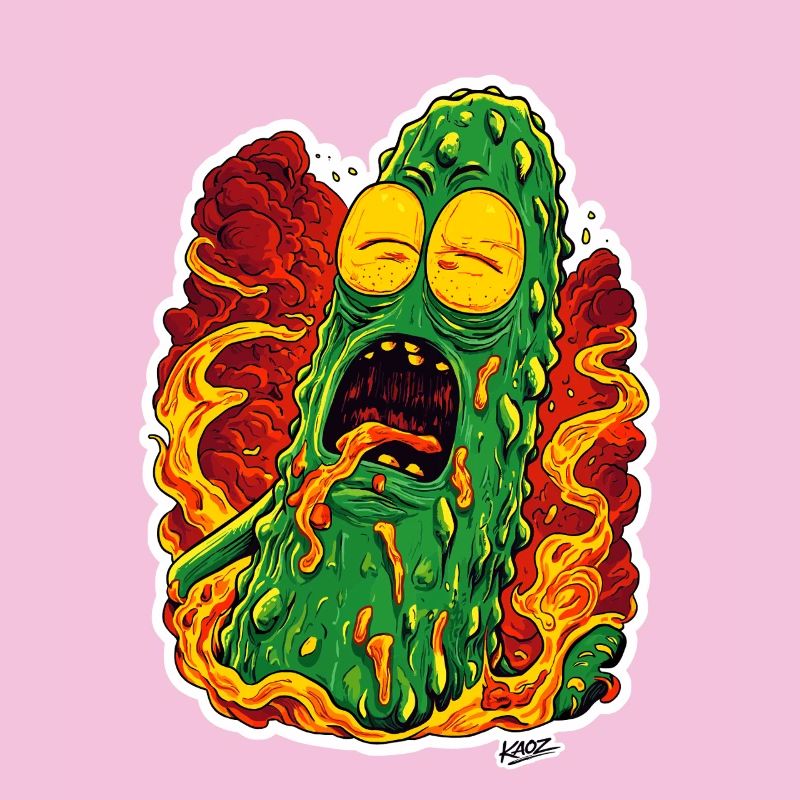 Fiery Meltdown Pickle Monster