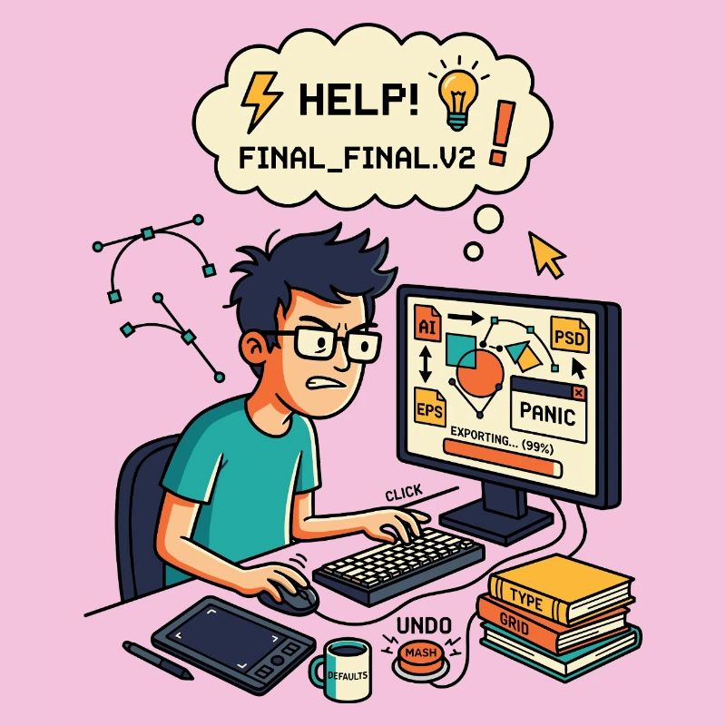 Graphiste Designer Chaos Export Panic