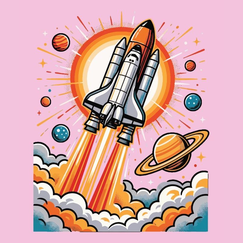 Rocket explosion in space