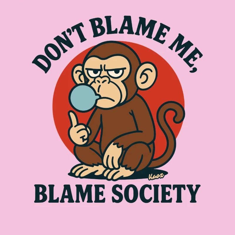 Monkey Blame Society Tee