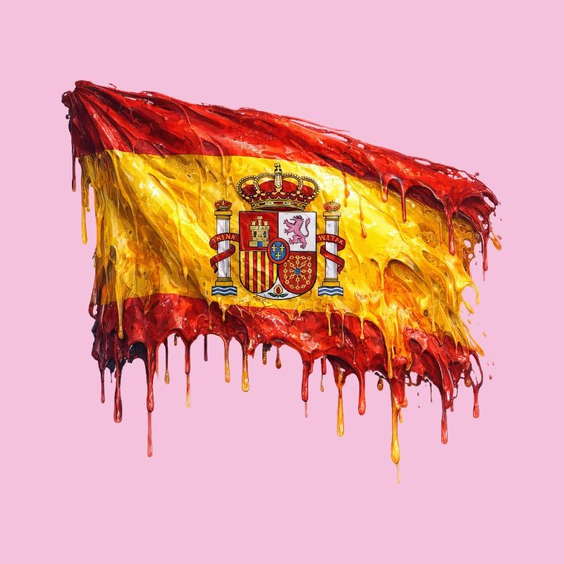 Tröpfelnde Spanienflagge Kunst