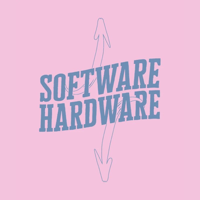 Lustiger IT Spruch Software Hardware Wortspiel