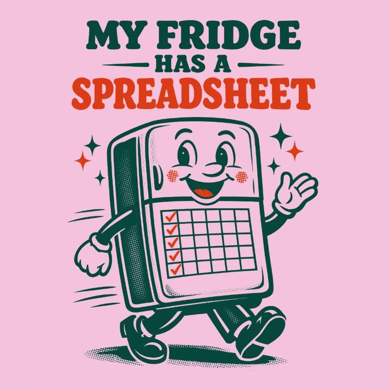 Refrigerator with table | Meal Prep Humor