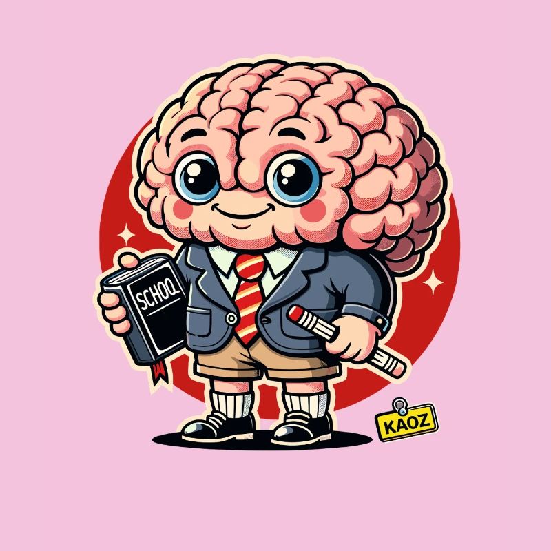 Brain Scholar Cartoon