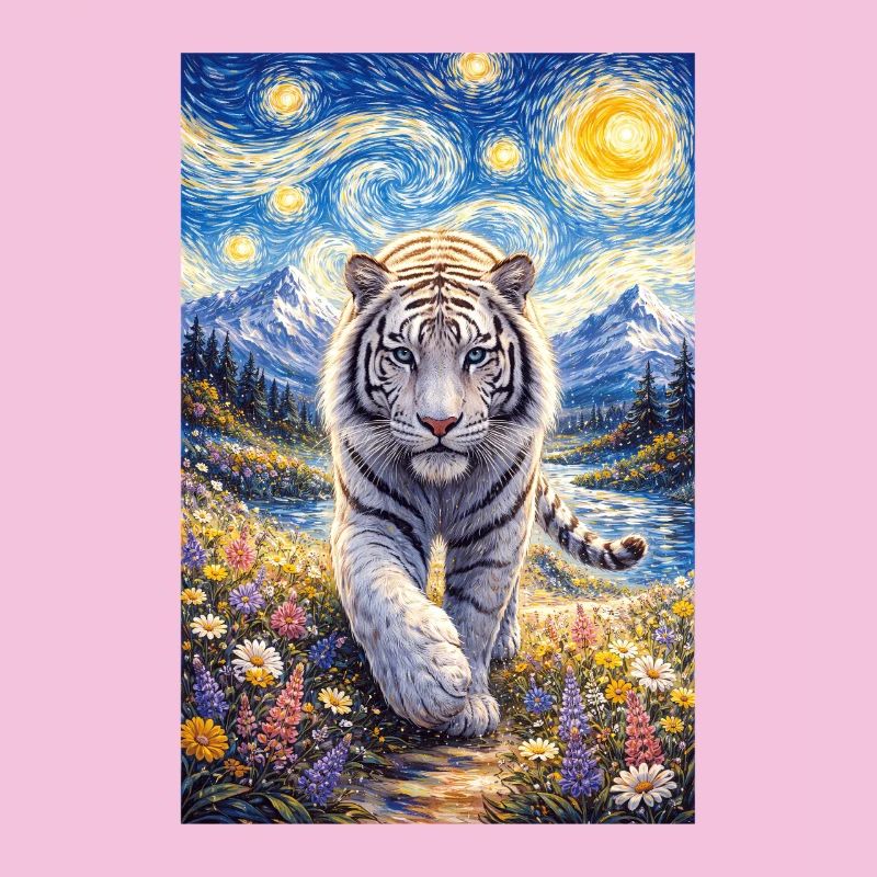 White Tiger Starry Night