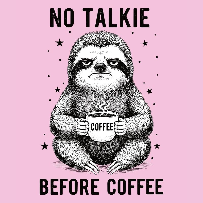 Pas de conversation devant le paresseux amateur de café
