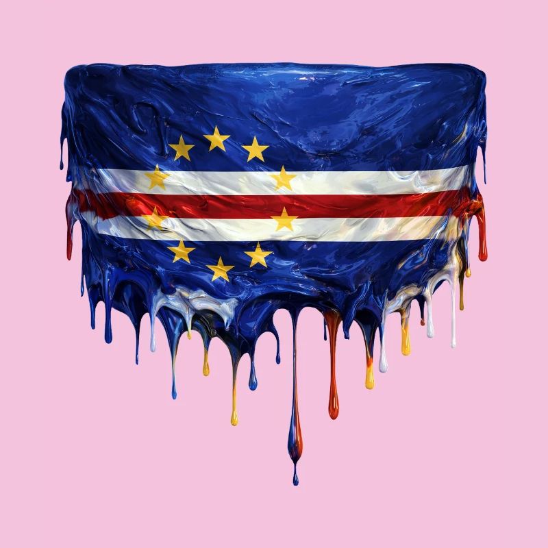 Art de drapeaux dégoulinants du Cap-Vert