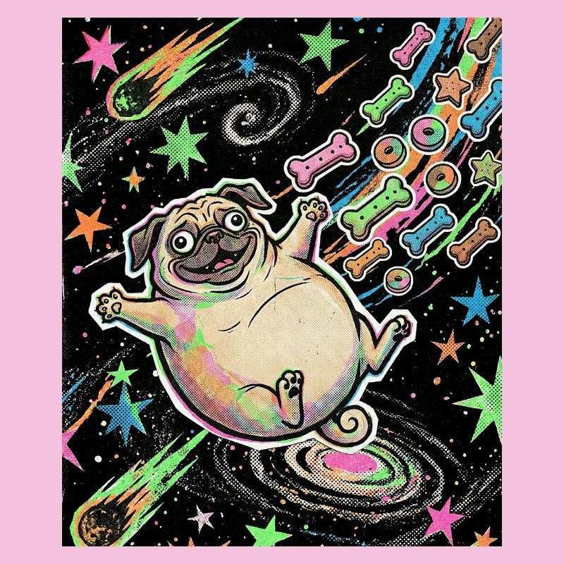 Dicker Weltraum Mops