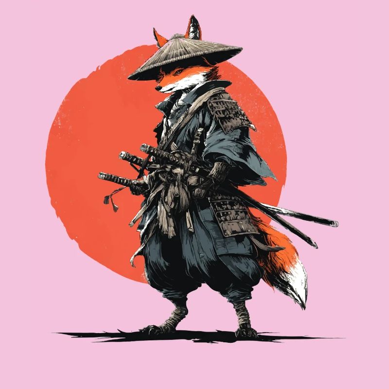 Fuchs-Samurai unter Ember Sun