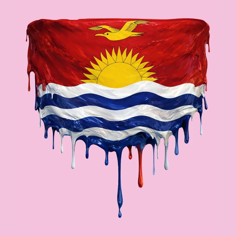 Drapeau de Kiribati dégoulinant