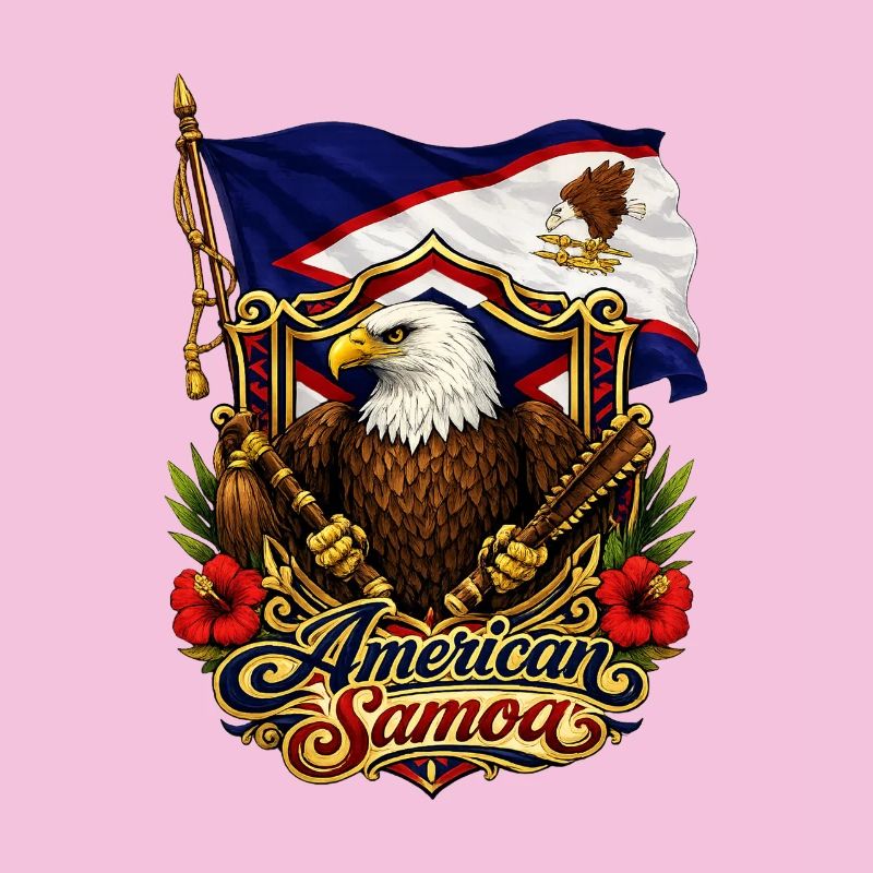 Drapeau de l’aigle des Samoa américaines