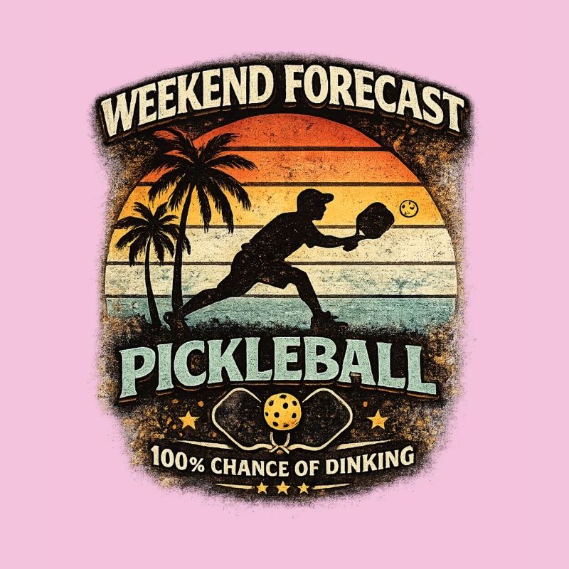 Weekend Forecast Pickleball lustiger Spruch