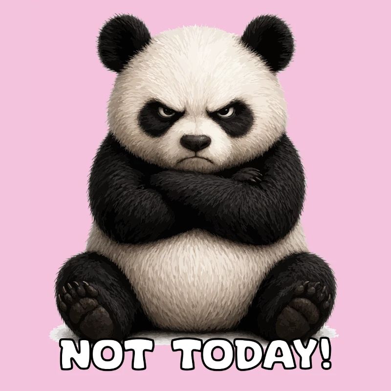Panda Not Today Meme