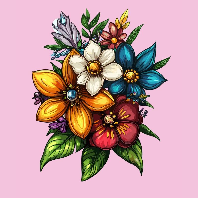 Bouquet d’explosion de couleurs