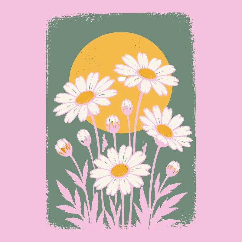 Gänseblümchen im Sonnenkreis
