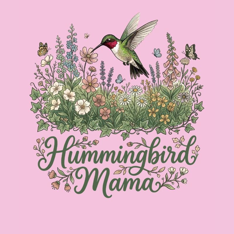 Ruby Throated Hummingbird Mama Mom