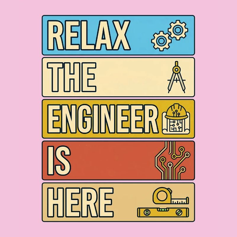 Relax The Engineer Is Here Retro Gift
