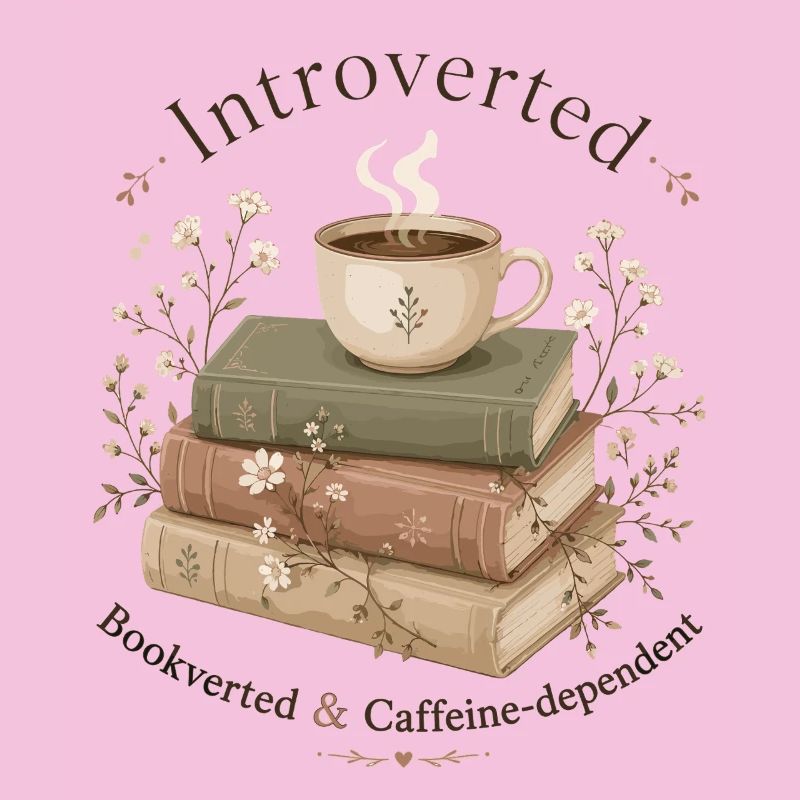 Introvertiert Bücher Kaffee Leseratte