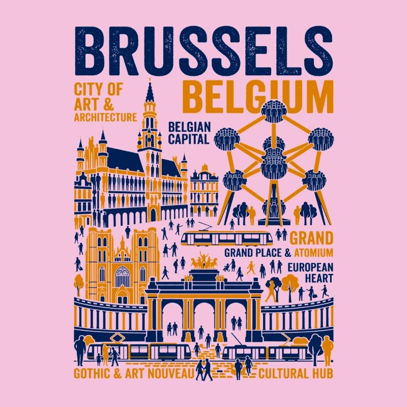 Monuments illustrés de Bruxelles Capitale belge