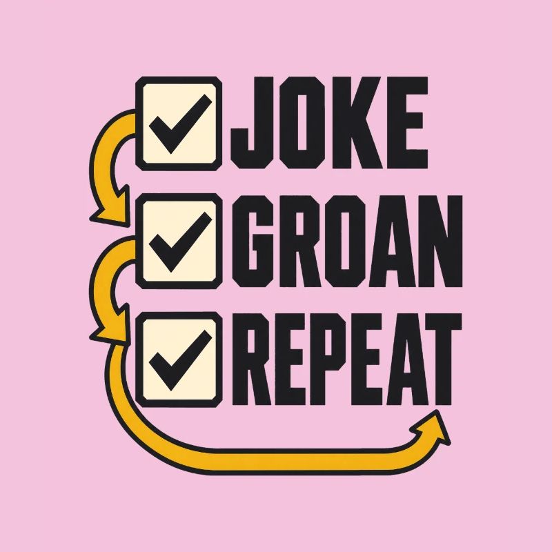 Liste de contrôle Blague Gémissements Répéter