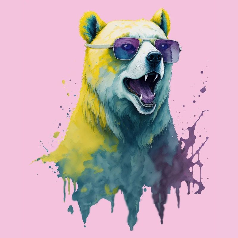 cooler Eisbär mit Sonnenbrille, Portrait
