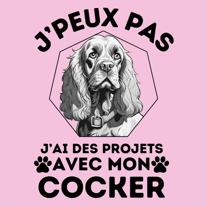 j ai des projets avec mon cocker chien mignon 2