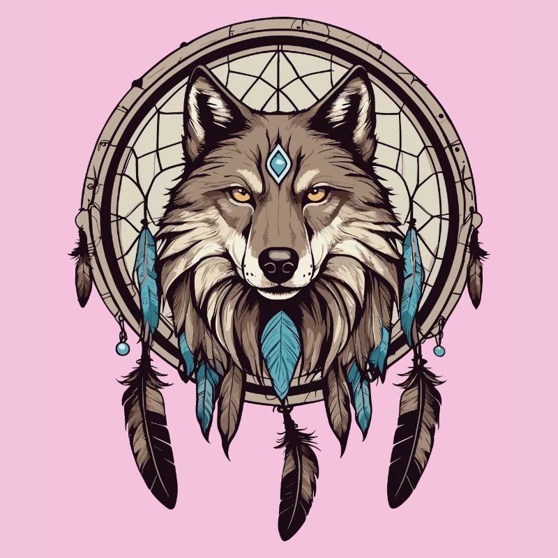 Traumfänger mit Wolf