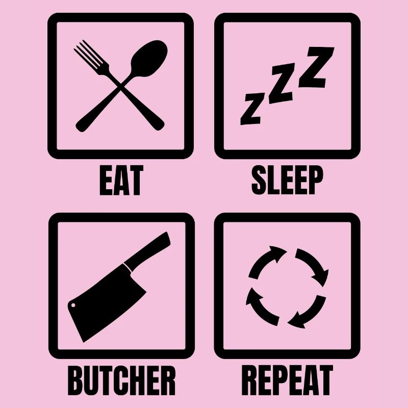 Routine quotidienne du boucher