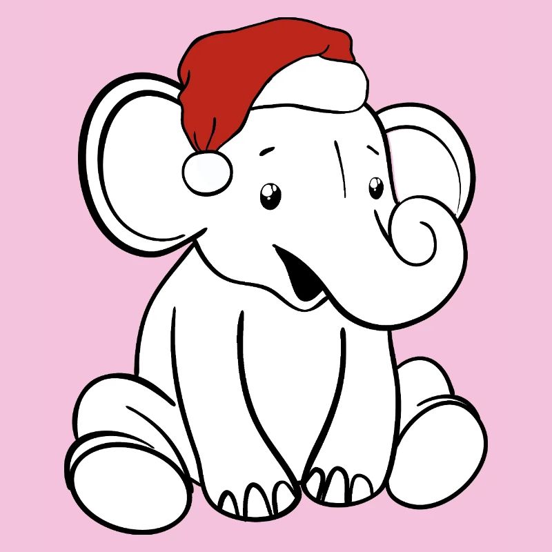 Éléphant Bébé Noël