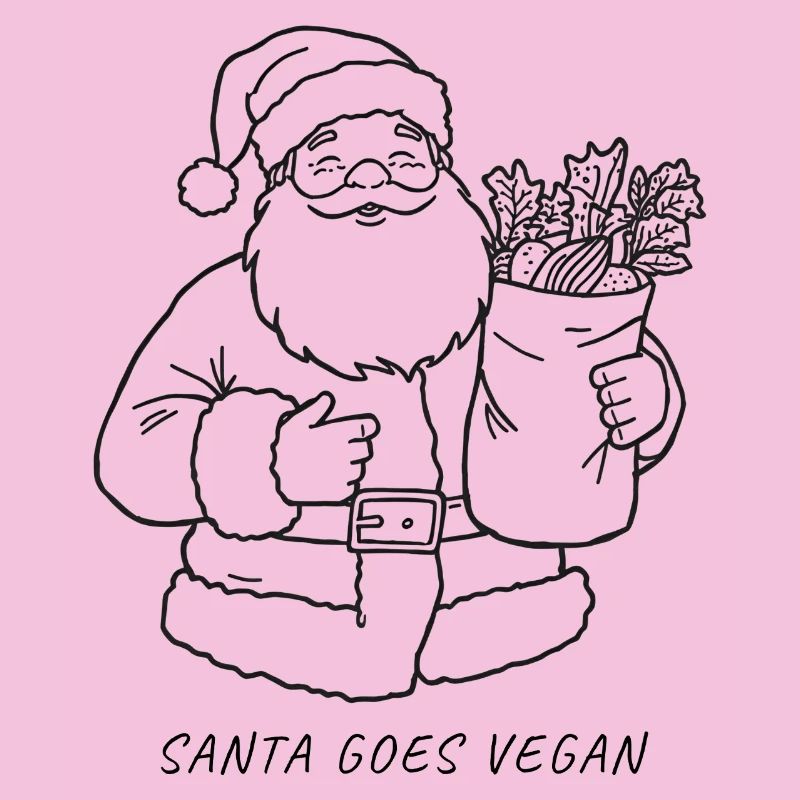 Le Père Noël devient végétalien - Design de Noël amusant