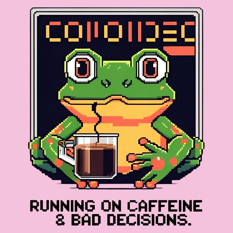 Pixel Frog – Caffeine & Bad Decisions