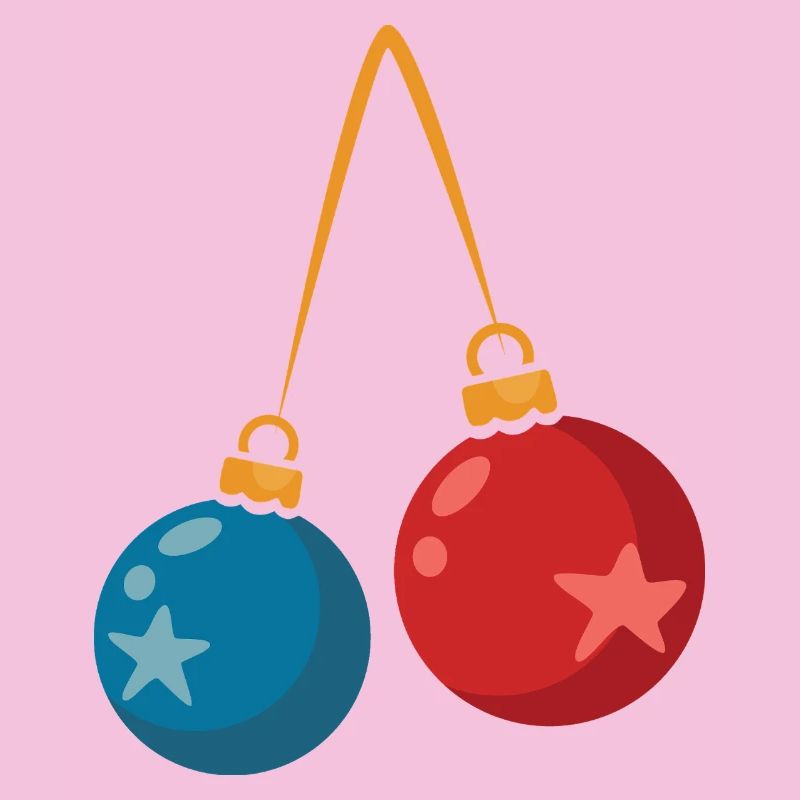 Bunte Weihnachtskugeln Deko Design