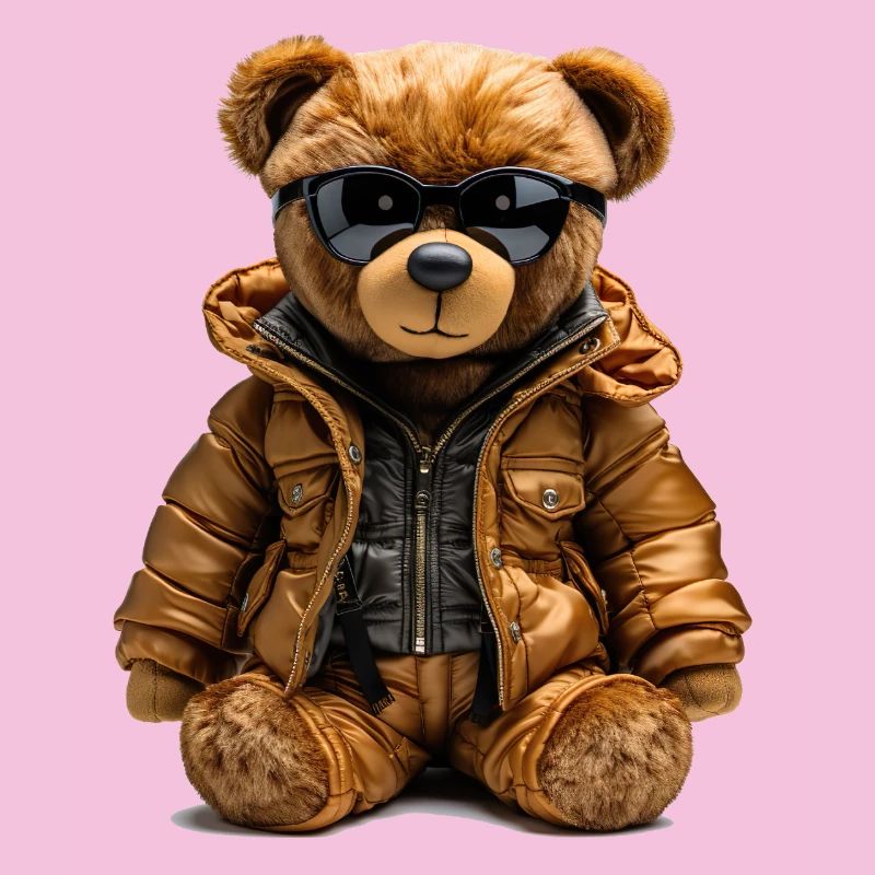 Cool bear in a parka