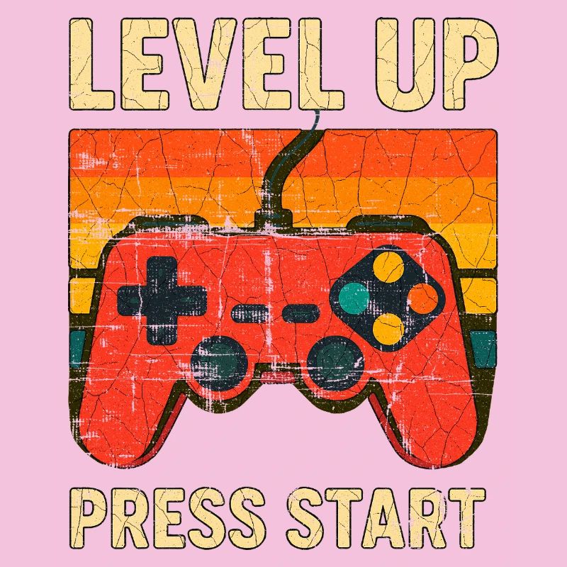 Level Up Retro-Controller-Kunst